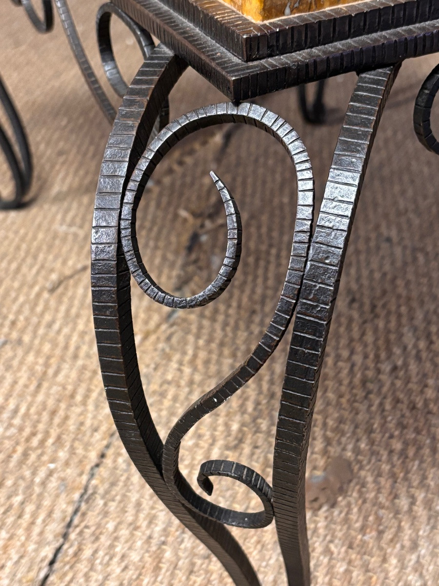 Table basse art deco fer forgé 1930-photo-2