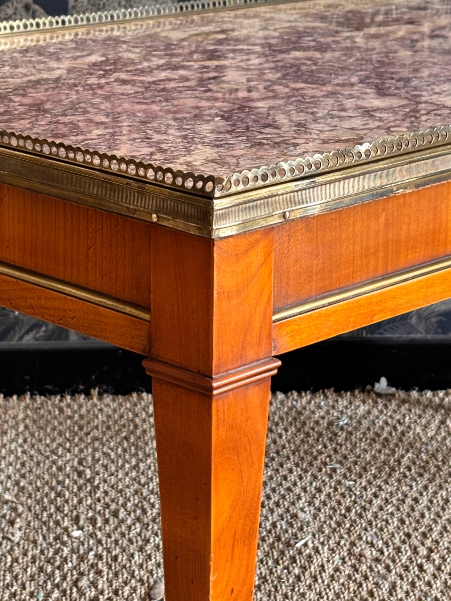 Table basse style Louis XVI marbre 1940-photo-3