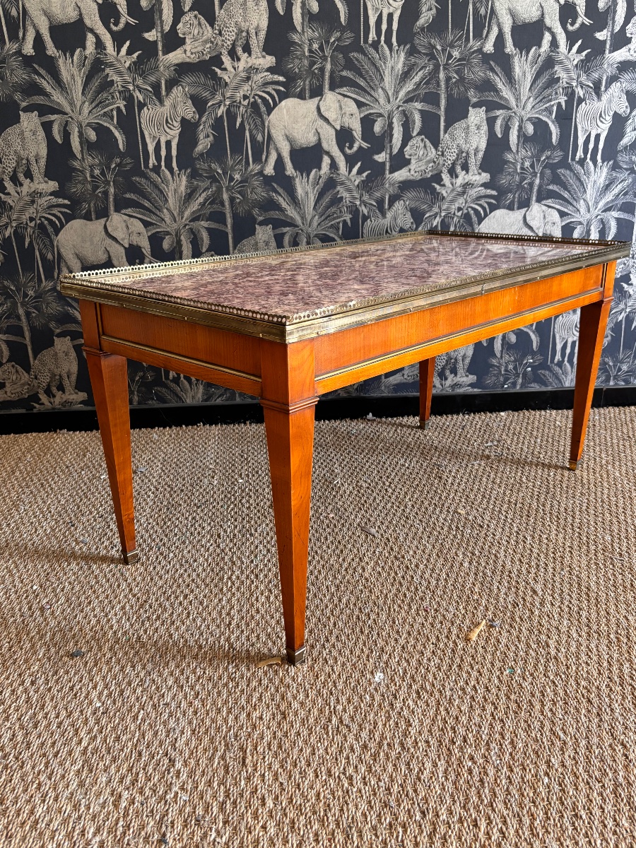 Table basse style Louis XVI marbre 1940-photo-2