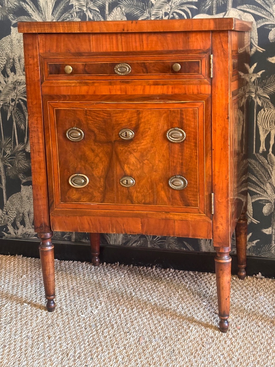 Paire de commodes marqueterie xviii eme Louis XVI -photo-3