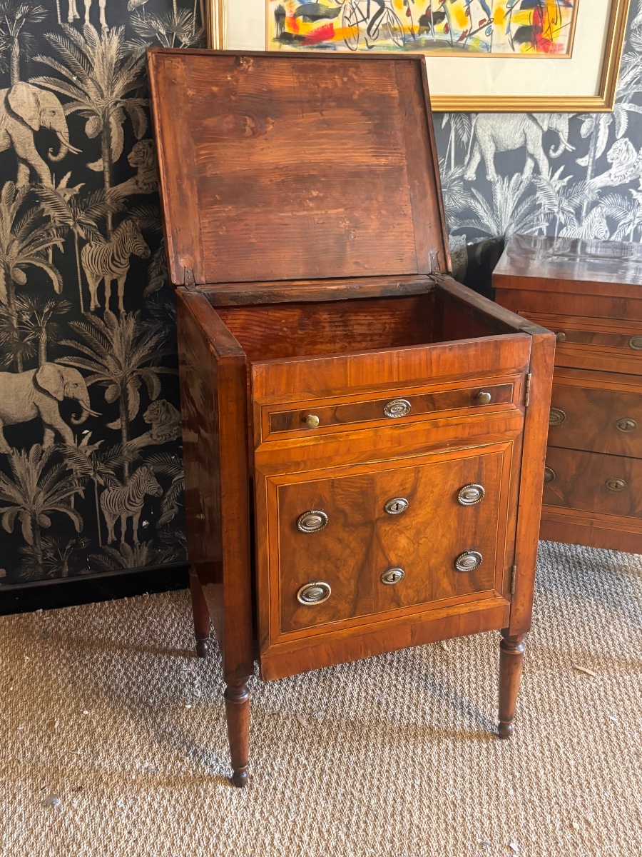 Paire de commodes marqueterie xviii eme Louis XVI -photo-3
