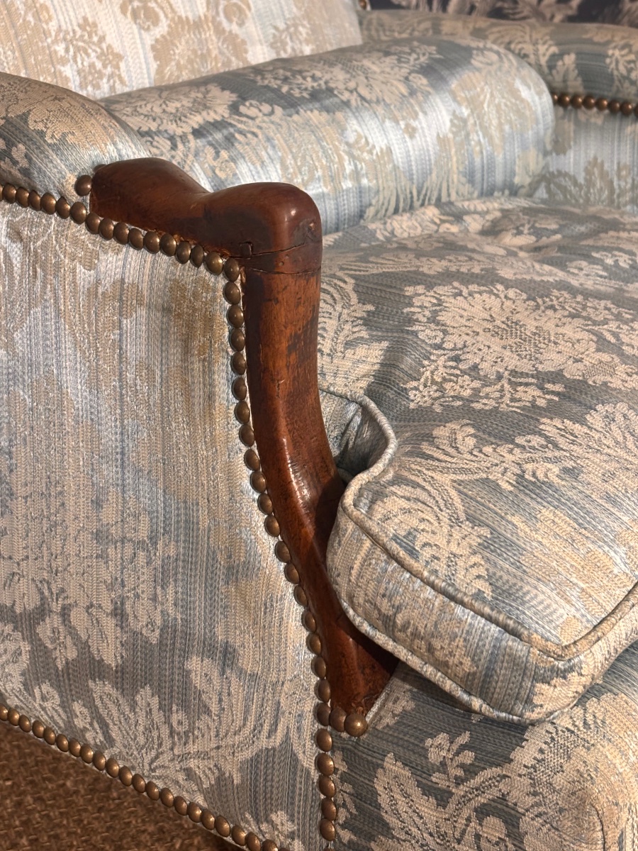 Paire fauteuils Louis XIIIos de mouton xviii eme -photo-4