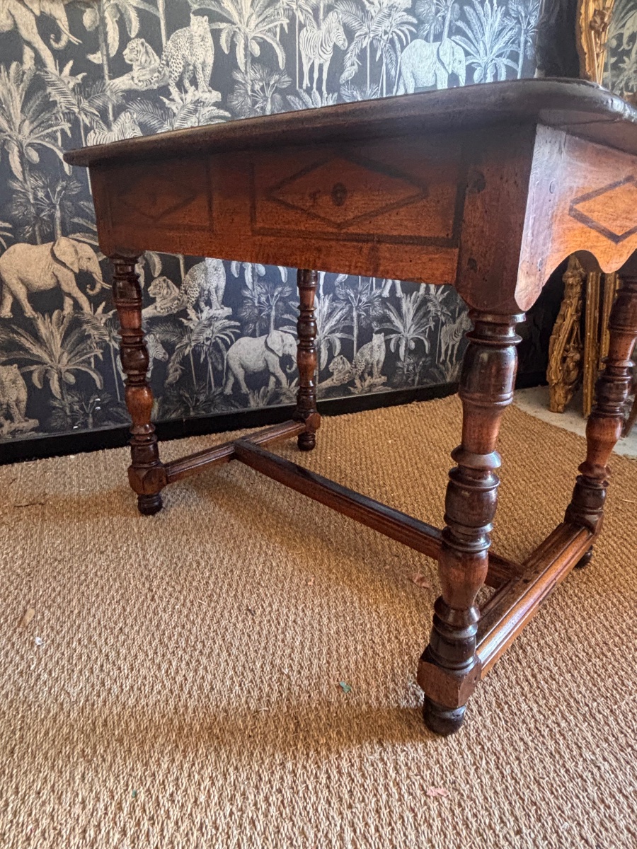 Table bureau Louis xiii xviii eme noyer -photo-3