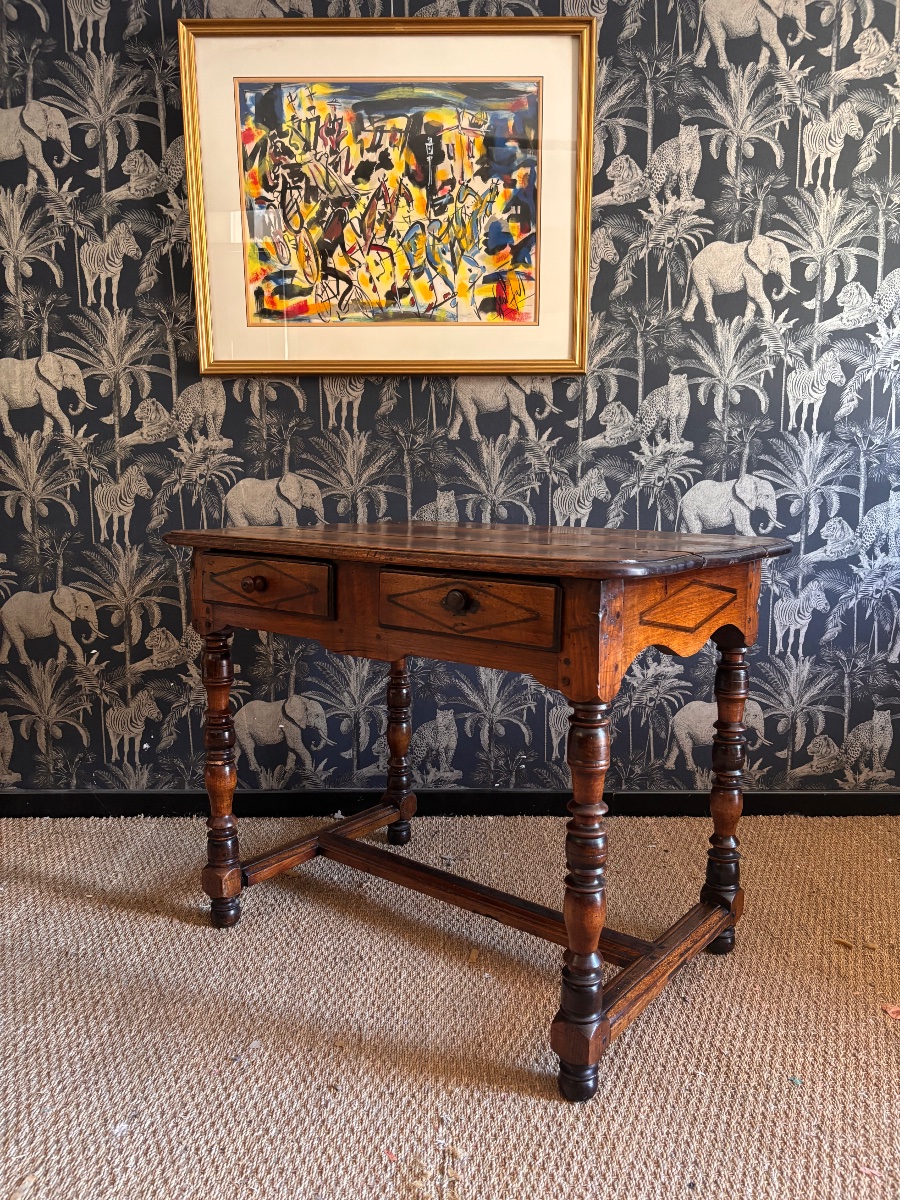 Table bureau Louis xiii xviii eme noyer -photo-7