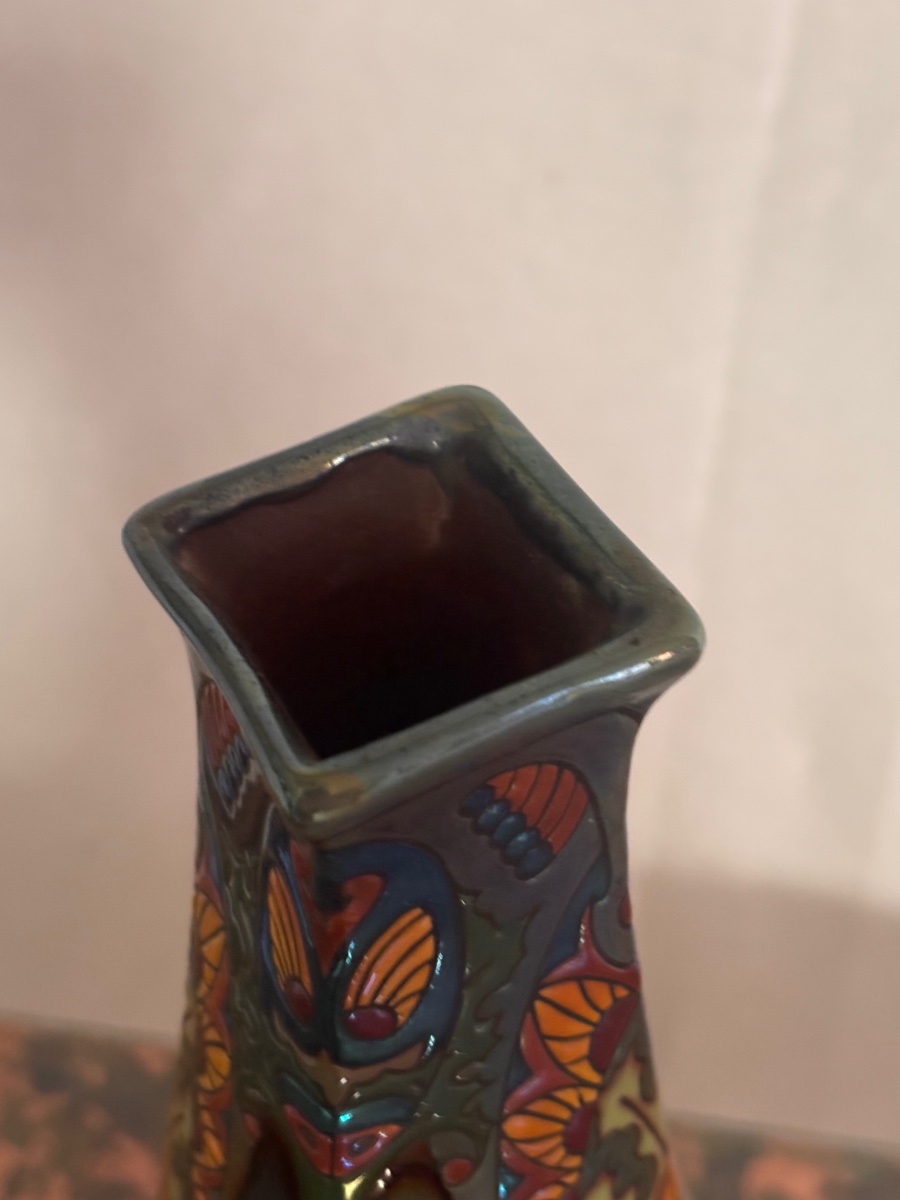 Vase céramique lustrée de Moutieres à Amiens,art deco -photo-2