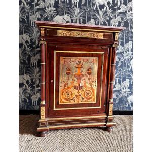 Buffet D’appui Napoléon 3 XIX Marqueterie Laiton 