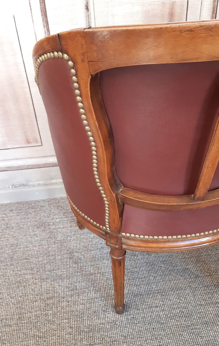 fauteuil de bureau, estampillé Nadal l'Ainé, d'époque Louis XVI-photo-1