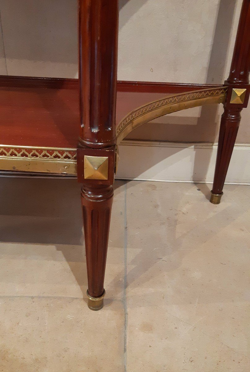 Console In Mahogany And Mahogany Veneer, Louis XVI Period-photo-1