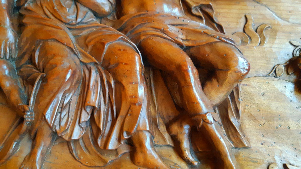 panneau sculpté à sujet mythologique du début du XVIIIème siècle-photo-3