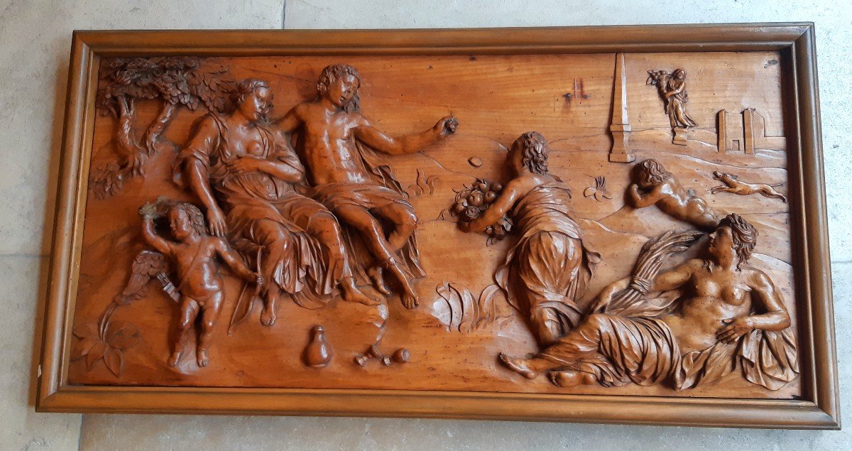 Carved Panel With A Mythological Subject From The Beginning Of The 18th Century