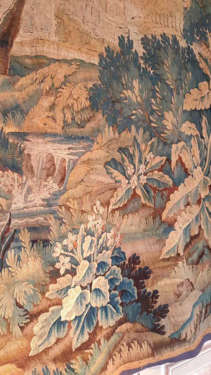 Aubusson "verdure" Tapestry, 18th Century-photo-3