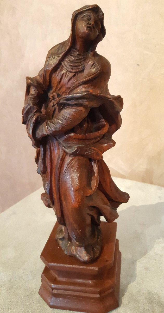 Pair Of 18th Century Baroque Statuettes.-photo-2