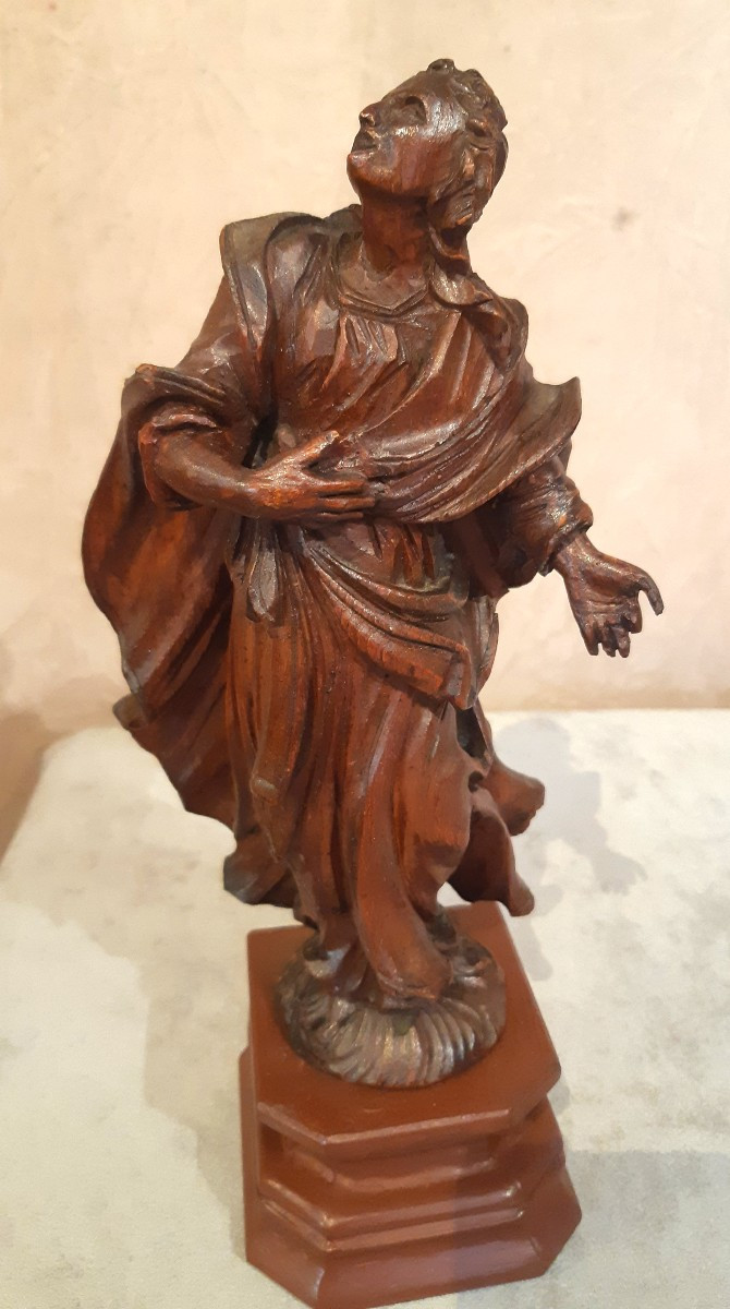 Pair Of 18th Century Baroque Statuettes.-photo-3