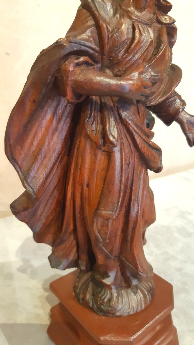 Pair Of 18th Century Baroque Statuettes.-photo-4