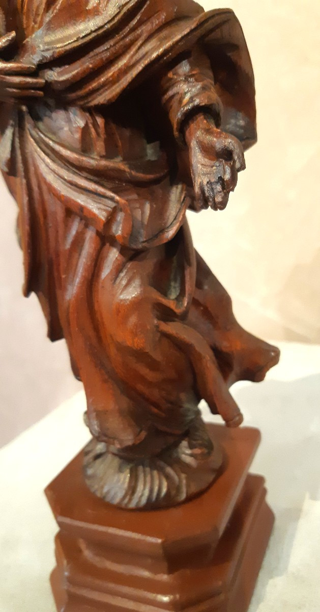 Pair Of 18th Century Baroque Statuettes.-photo-1