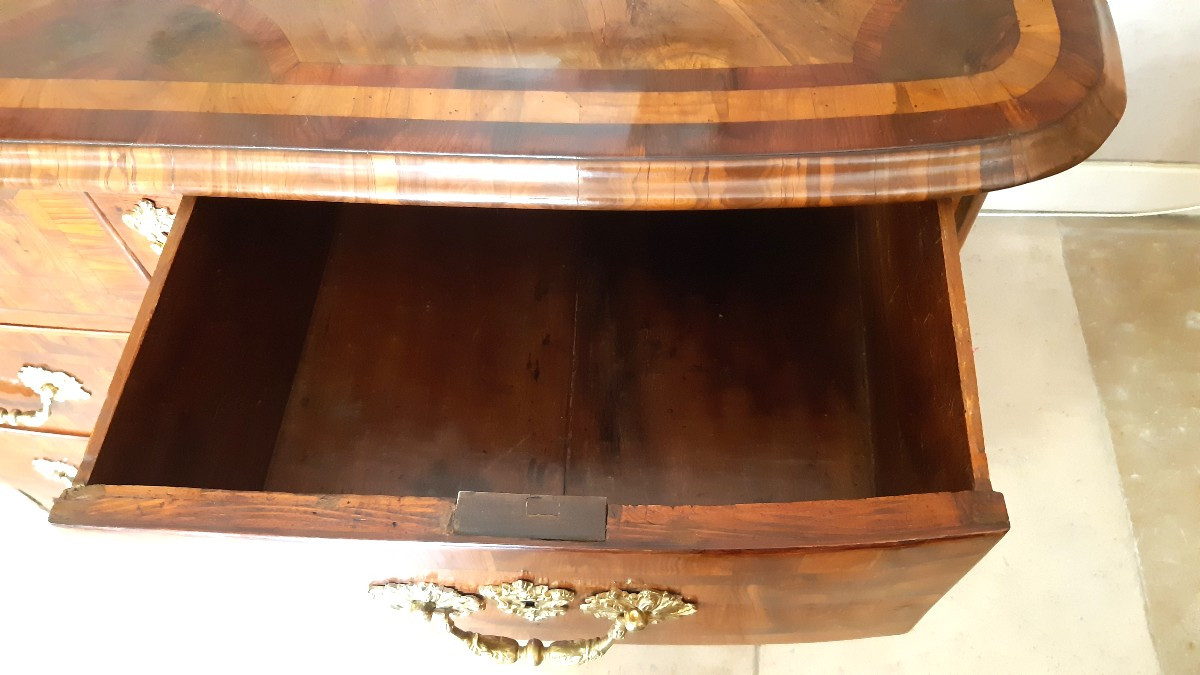 Chest Of Drawers In Olive And Rosewood Veneer, Parisian Work, Regency Period.-photo-2