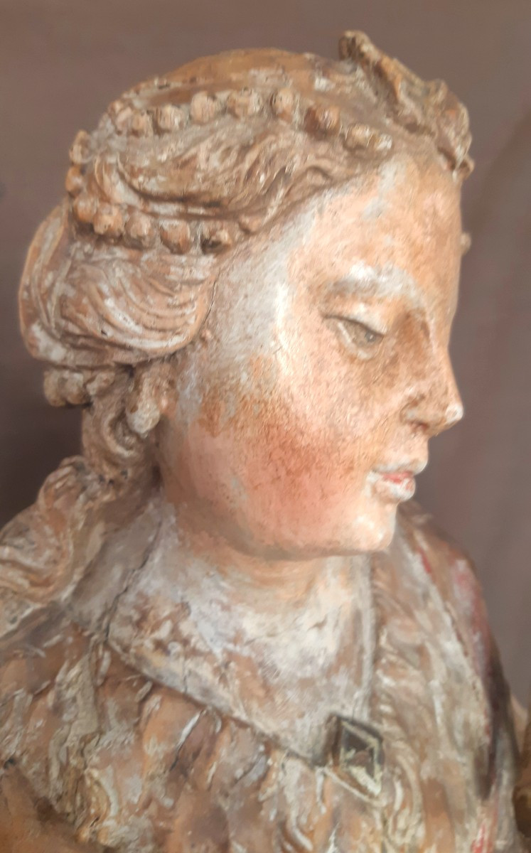 Large Virgin And Child From The Mid-17th Century-photo-2