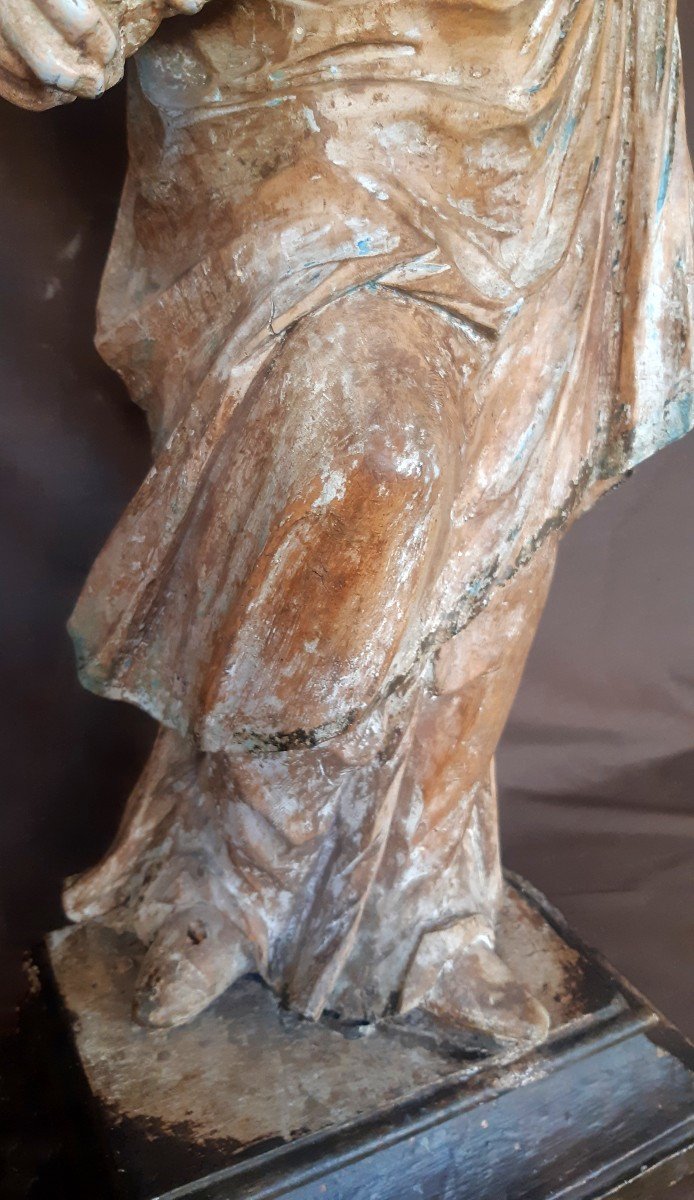 Large Virgin And Child From The Mid-17th Century-photo-2