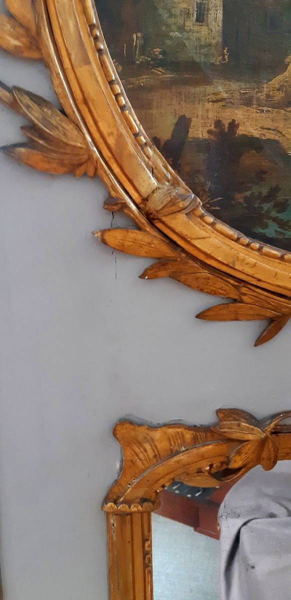 Louis XVI Period Trumeau, With Medallion Painting-photo-3