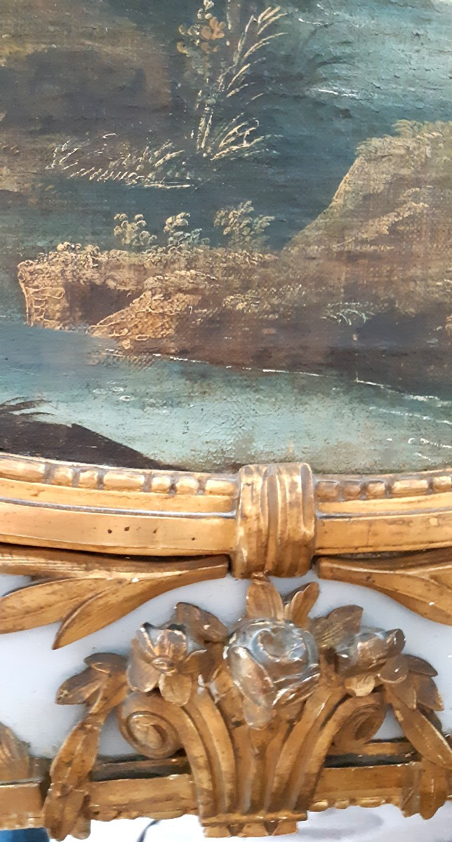 Louis XVI Period Trumeau, With Medallion Painting-photo-2