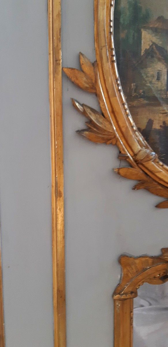 Louis XVI Period Trumeau, With Medallion Painting-photo-3
