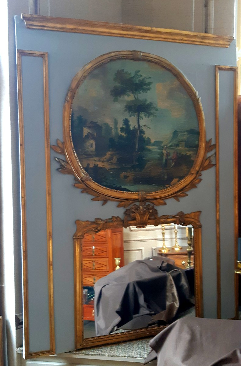Louis XVI Period Trumeau, With Medallion Painting