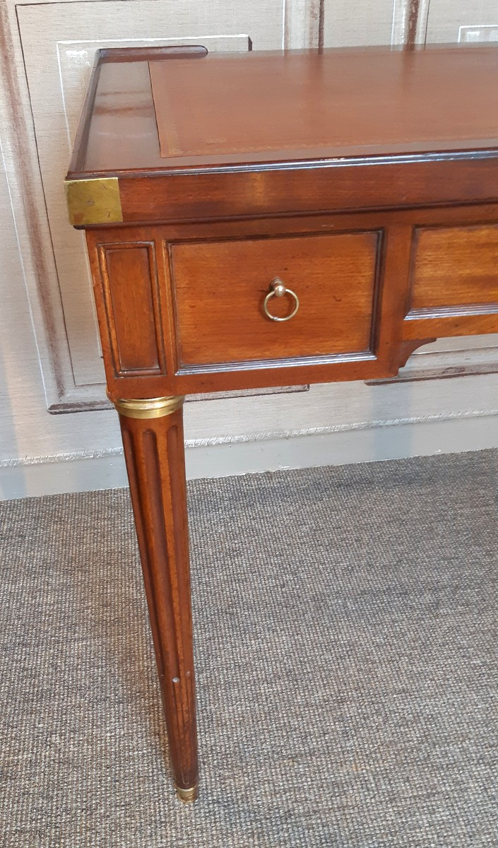 Table de tric trac en acajou et placage d'acajou d'(époque Louis XVI-photo-3