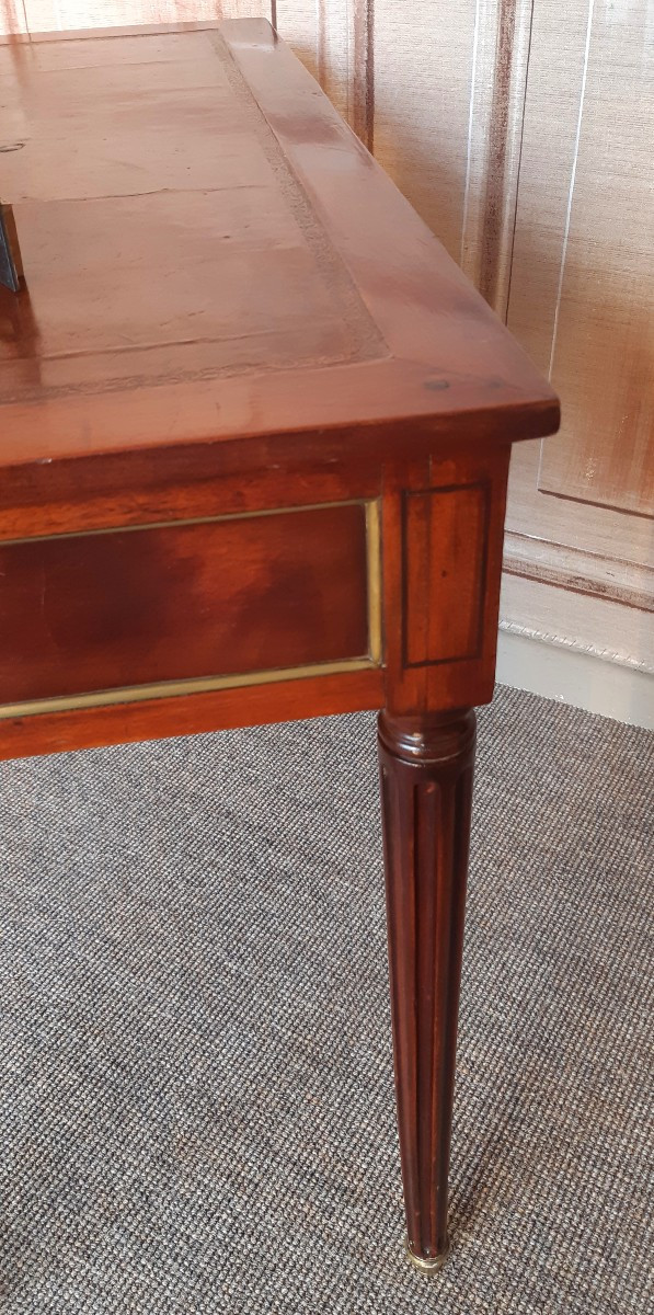 Table à écrire en acajou et placage d'acajou d'époque Louis XVI-photo-2