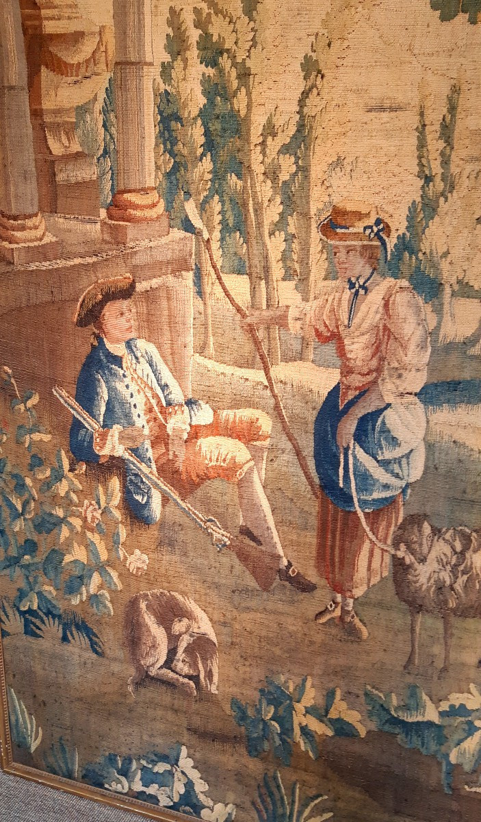 Aubusson Tapestry From The Second Half Of The 18th Century-photo-2