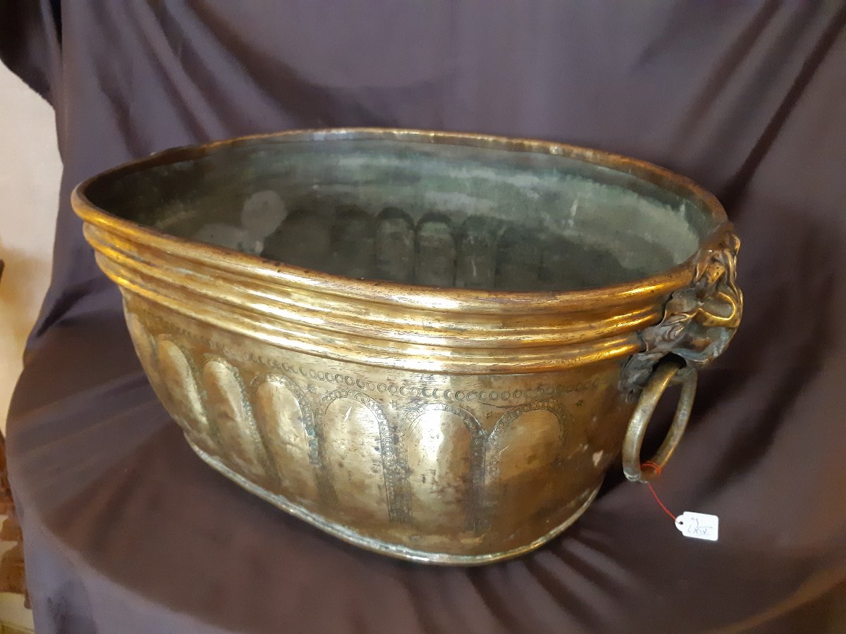 Rafraîchissoir en laiton d'époque Louis XIV.