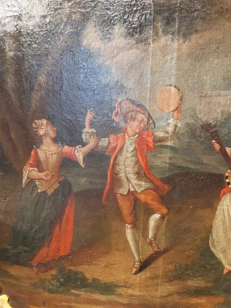 Trumeau en bois doré d'époque Louis XV-photo-4