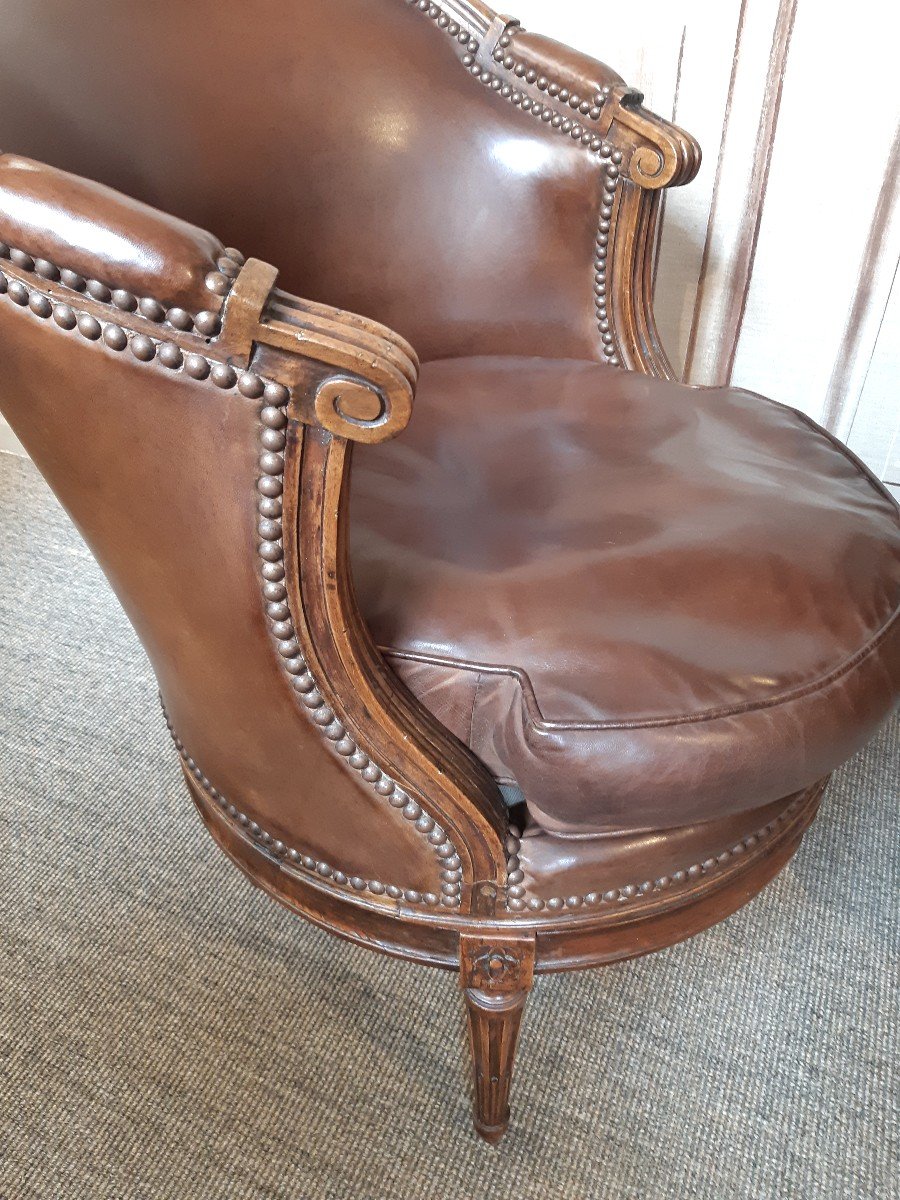 Office Armchair With Revolving Seat, Louis XVI Period-photo-2