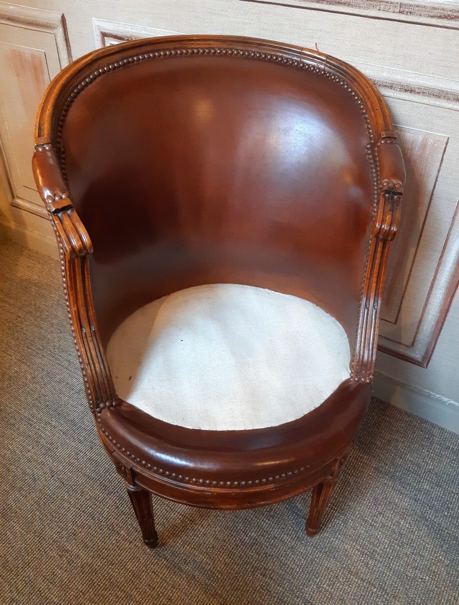 Office Armchair With Revolving Seat, Louis XVI Period-photo-3