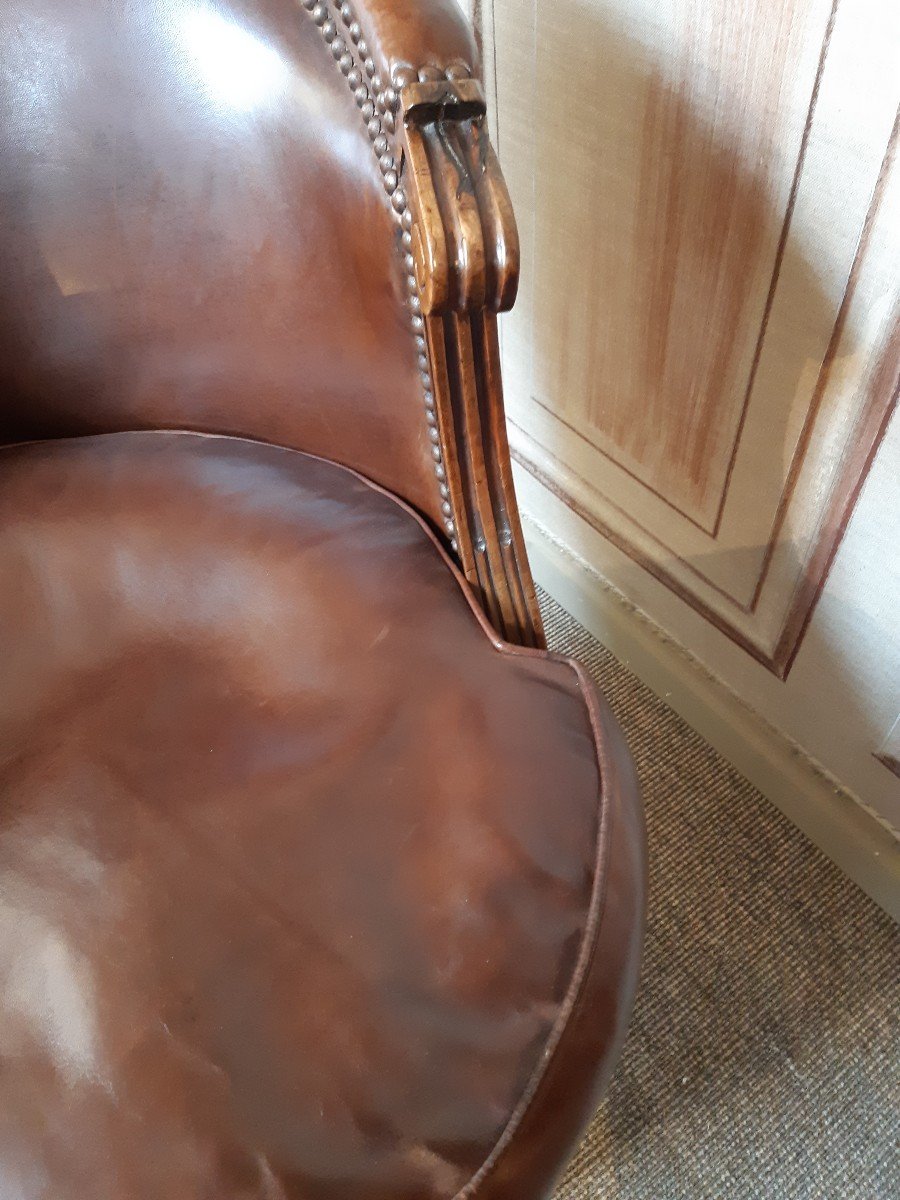 Office Armchair With Revolving Seat, Louis XVI Period-photo-2