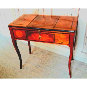 Dressing Table In Walnut And Veneers By Jean François Hache In Grenoble