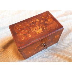 Marquetry Box From The Transition Louis XV-louis XVI Period