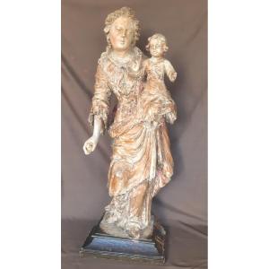 Grande vierge à l'enfant du milieu du XVIIème siècle