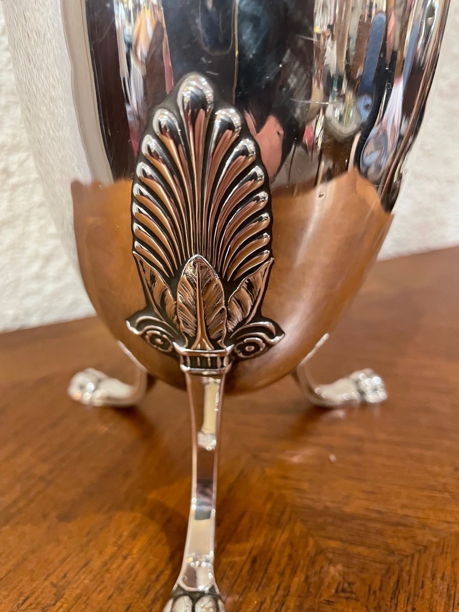 Petite Cafetière Ancienne En Argent Plaqué – Déco Art Déco – France