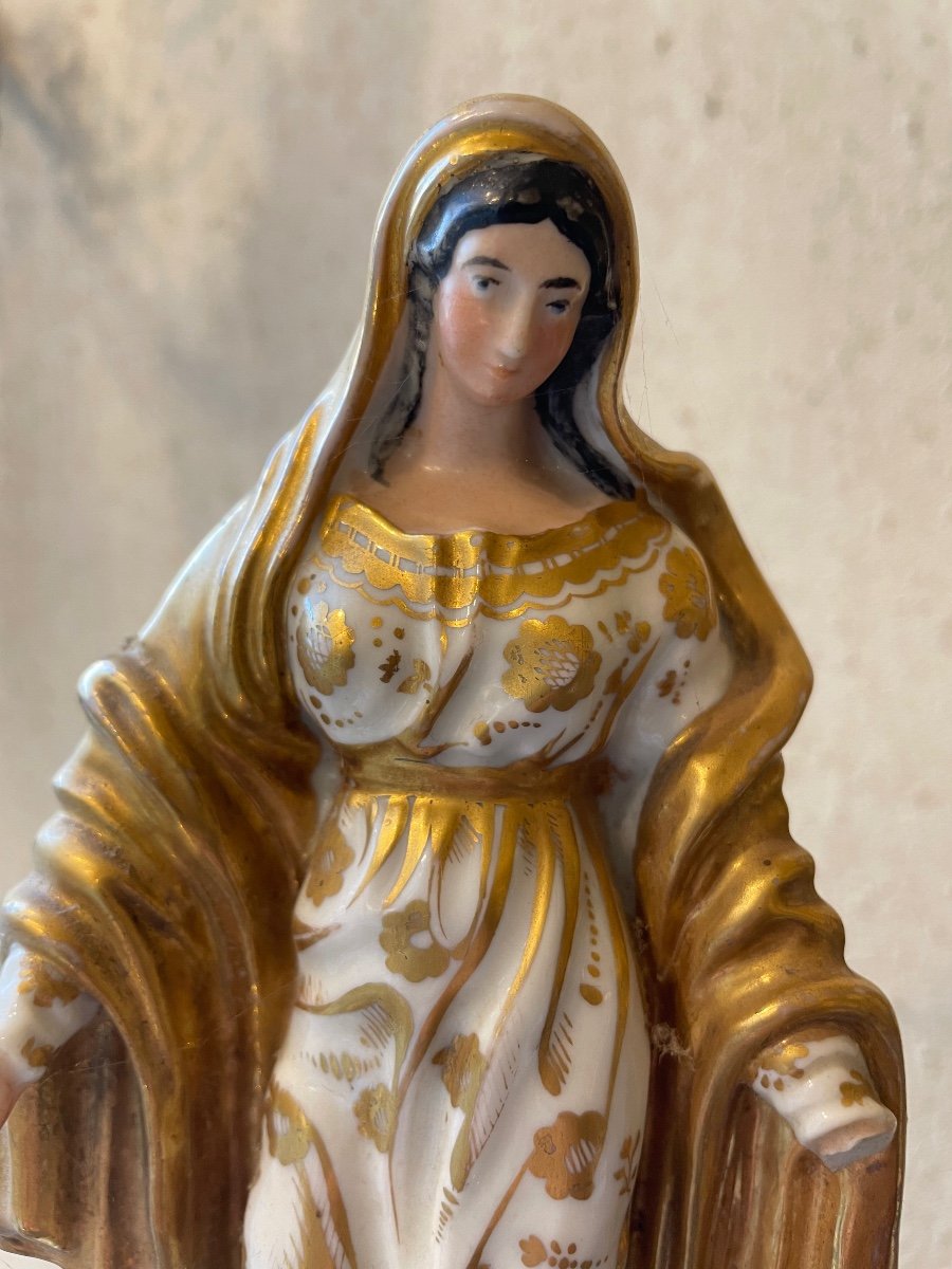 Vierge Porcelaine XIXème-photo-3