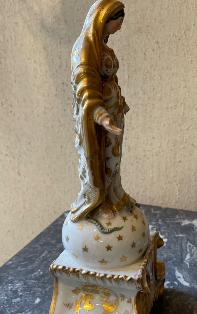 Vierge Porcelaine XIXème-photo-2