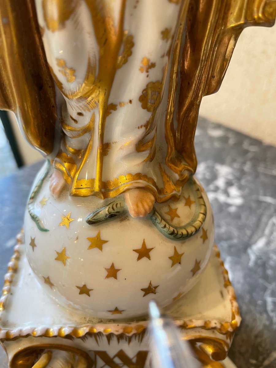 Vierge Porcelaine XIXème-photo-3