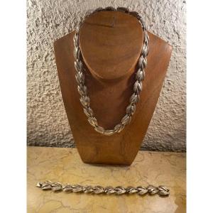 Silver Bracelet Necklace