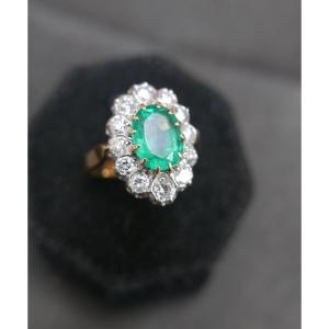 Bague émeraude Diamants