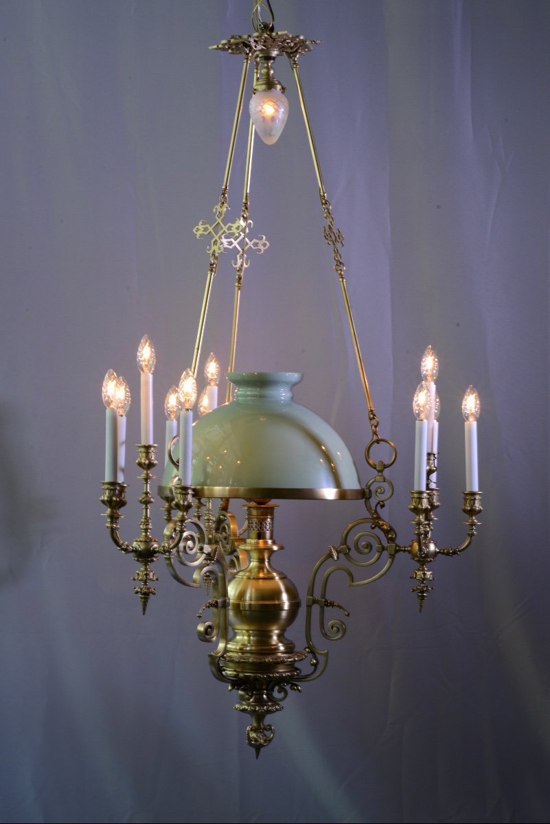 Lustre à Pétrole , époque Napoléon III