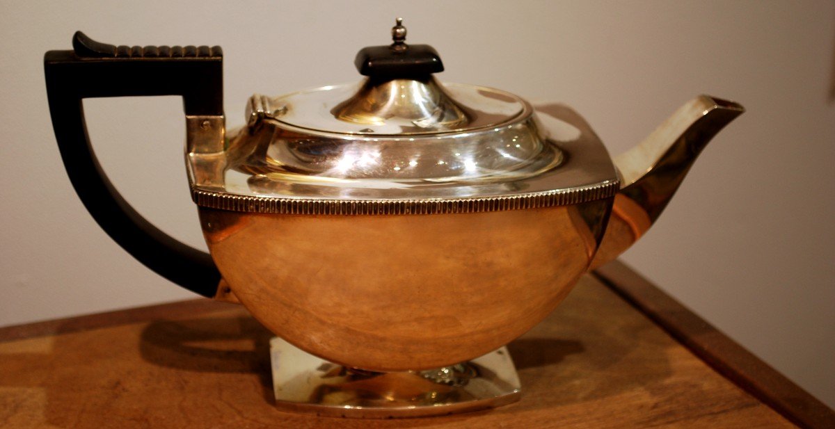 Art Deco Silver Teapot-photo-2