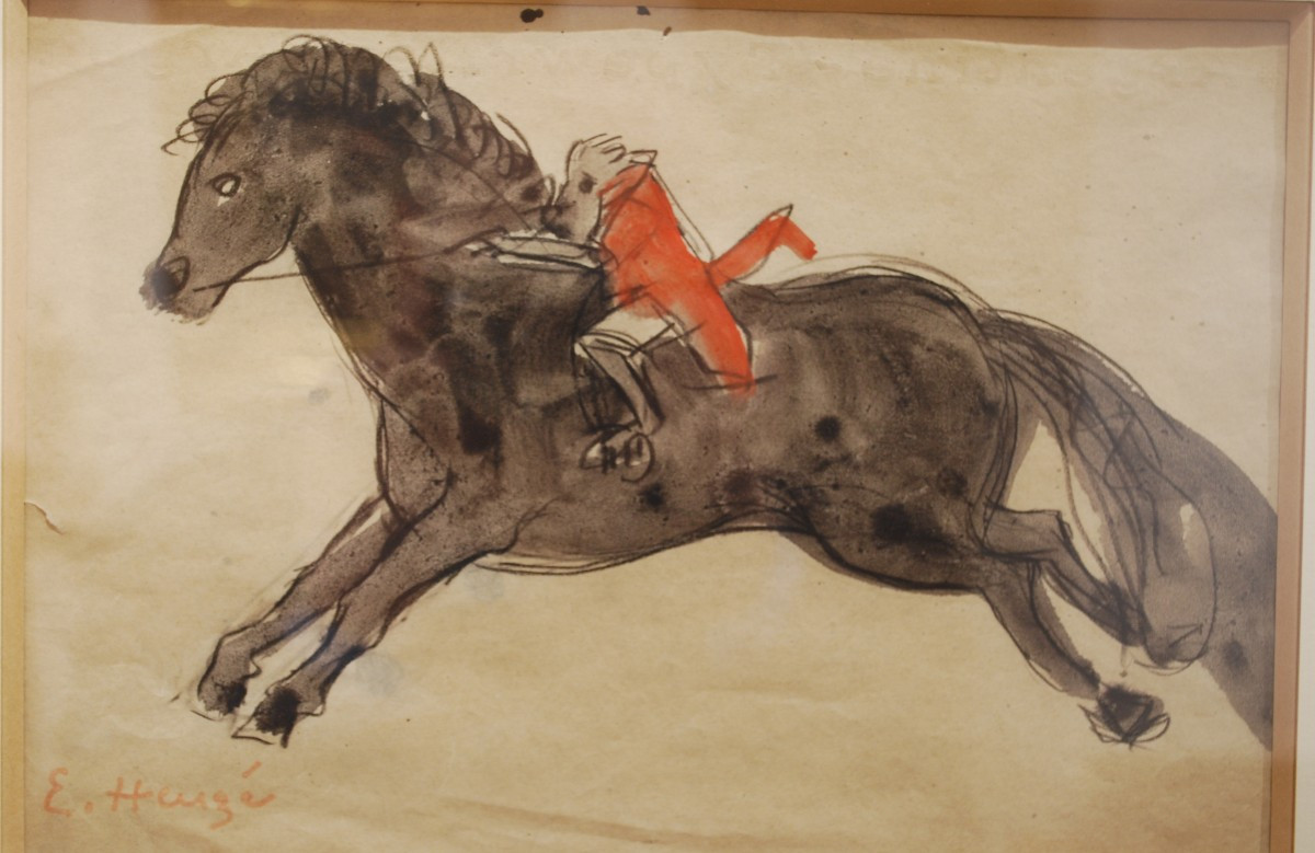 Poney De Cirque à Médrano Par Edmond Heuzé Daté 1926-photo-3