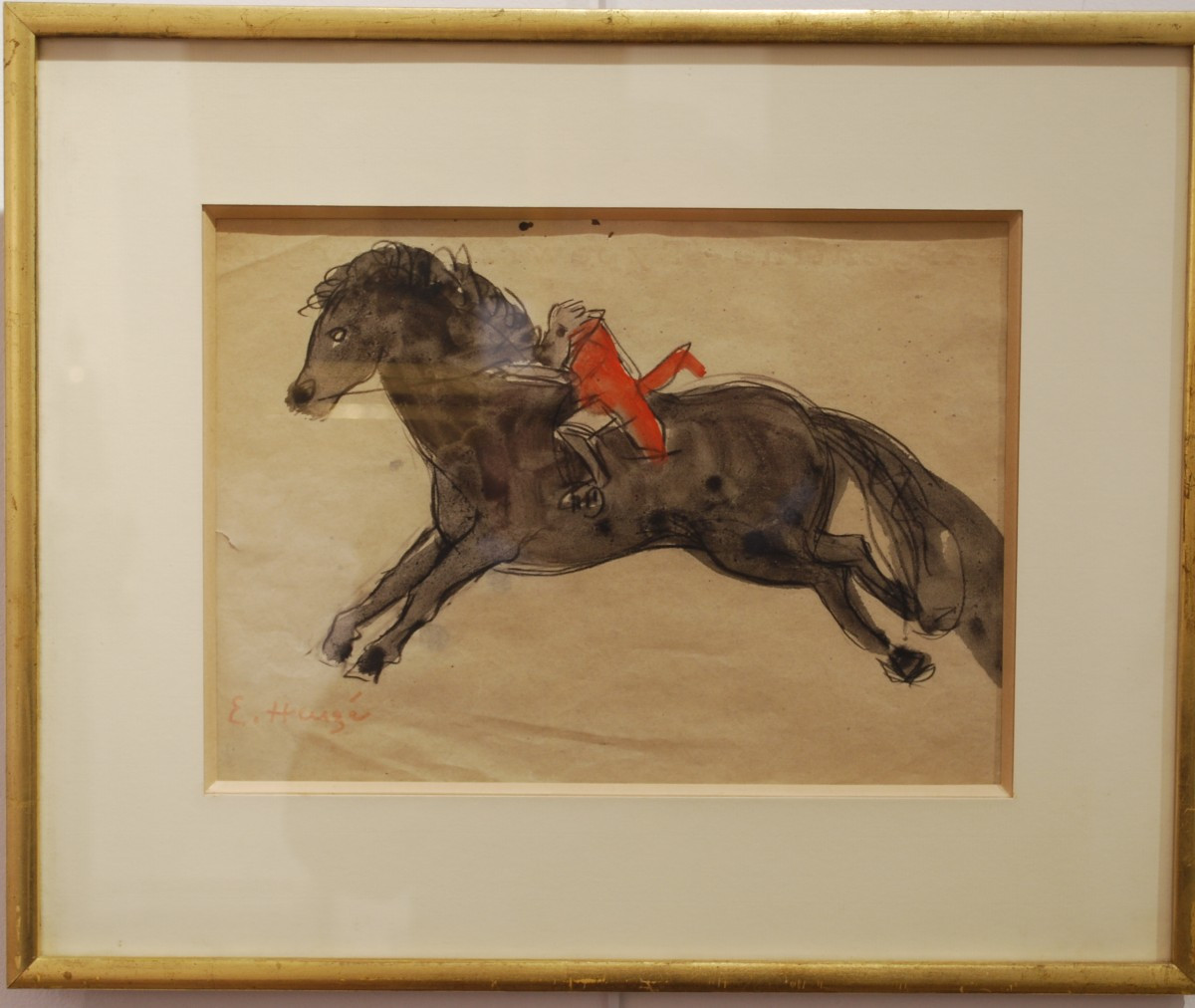 Poney De Cirque à Médrano Par Edmond Heuzé Daté 1926