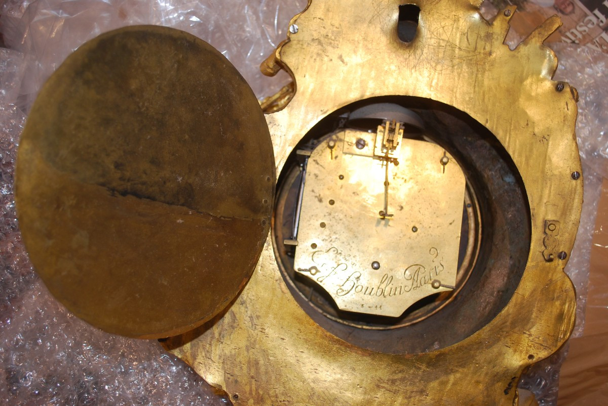 Beau Cartel d'Alcove En Bronze Doré Époque Louis Xv-photo-2