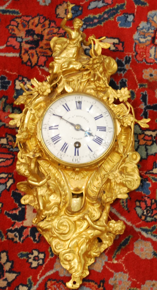 Beau Cartel d'Alcove En Bronze Doré Époque Louis Xv-photo-5