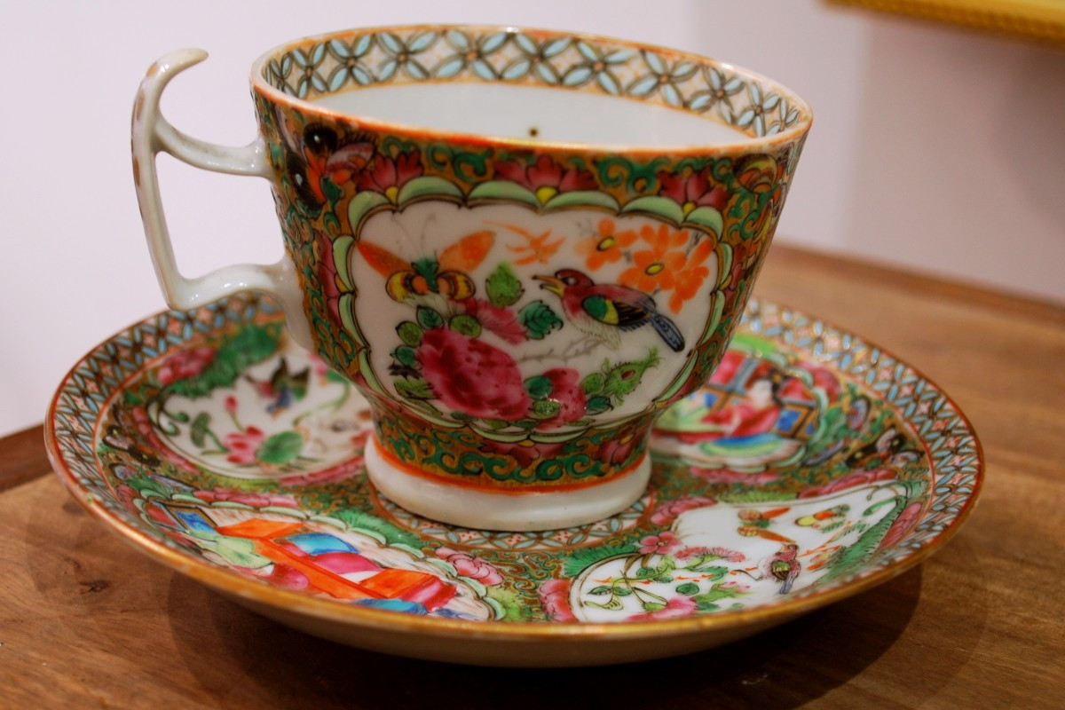 Tasse Et Sous Coupe En Porcelaine Chine-photo-3